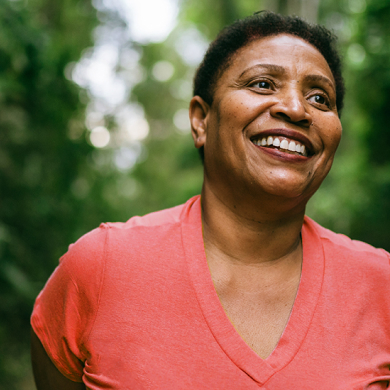 Older woman smiling