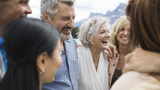people laughing in a reunion