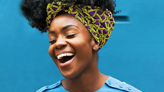 woman smiling