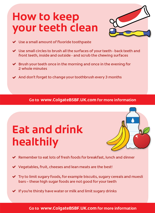 how to keep your teeth clean infographics
